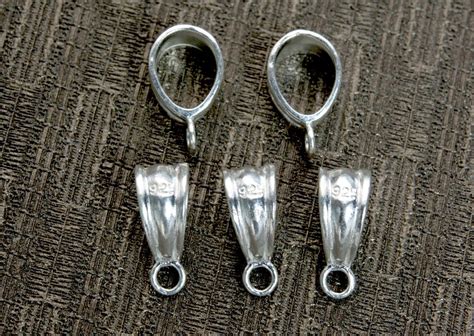 sterling silver bails for jewelry|sterling silver bails for pendants.